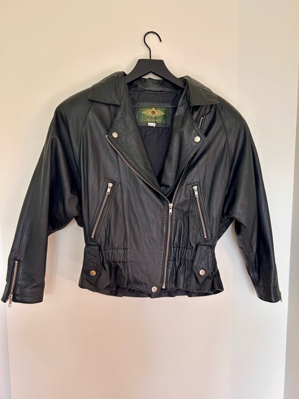 Avanti Black 100% Genuine Leather Jacket